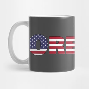 Oregon State Flag/ American Flag Mug